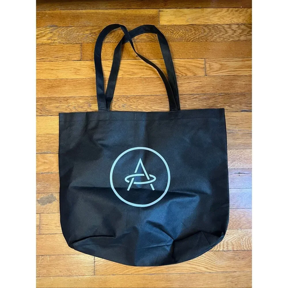 Aether Black Logo Tote Bag Reusable Shopping
